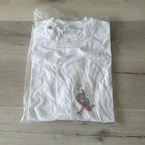 Doodles Hap & Mello Pocket Tee White 2XL NWT IN PACKAGE - Picture 4 of 6